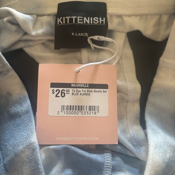 Kittenish To Dye For Blue Shorts Set-NWWT - Picture 5 of 8